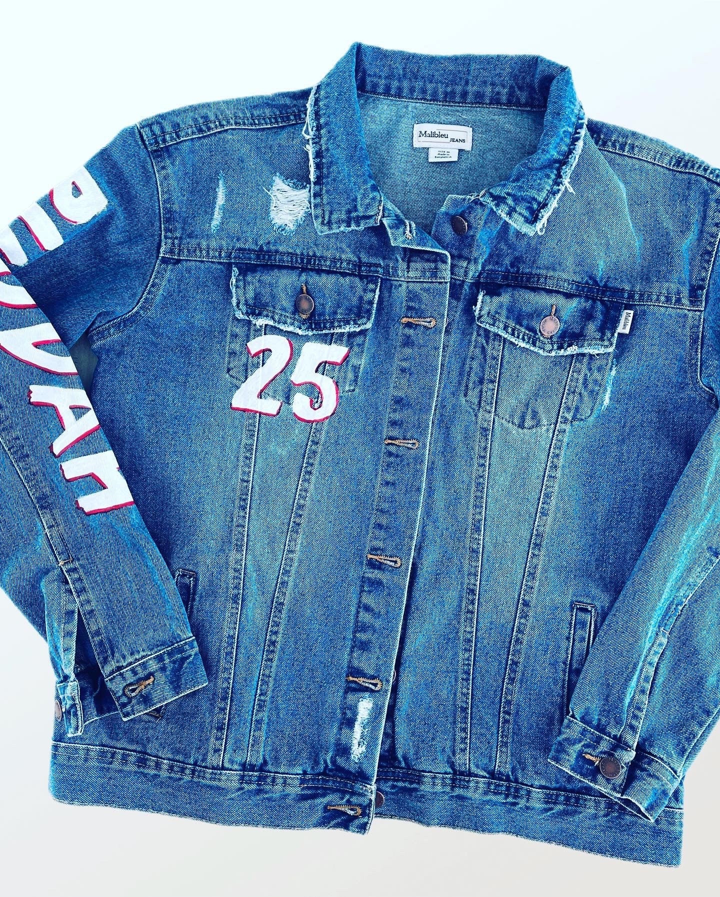 Hand Painted Portrait Denim Jacket: Custom Valentine Gift