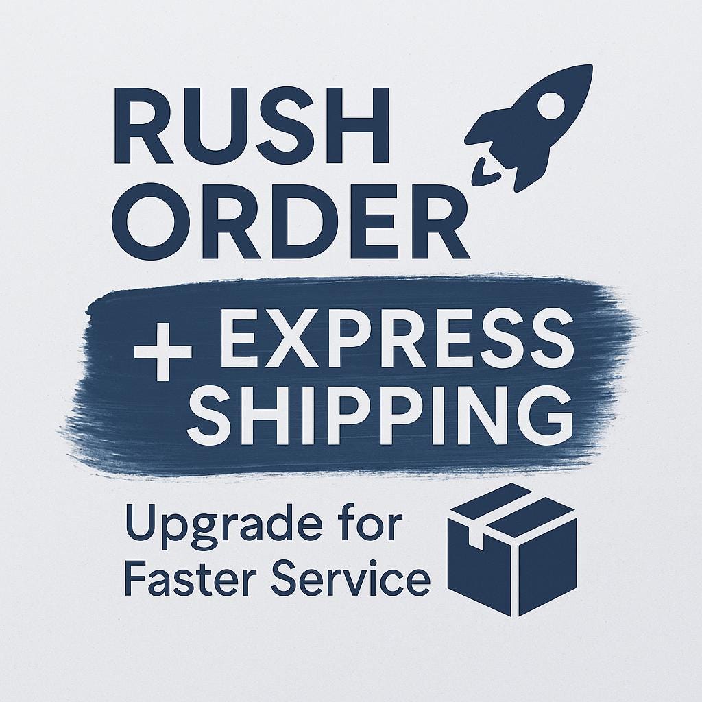 Rush Order & Express Shipping Upgrade | Priority Painting and Fast Delivery | Custom Hand-Painted Jacket Upgrade