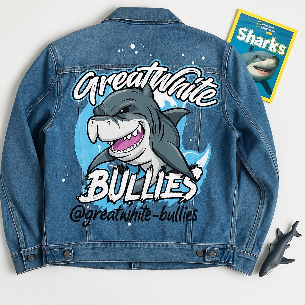 Unique Team Spirit Gift – Custom Logo Denim Jacket, Personalized Hand-Painted Jacket for Men & Women, Sports Fans and Event Outfit